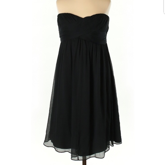 J. CREW Taryn Silk Chiffon Strapless Dress (I1) - Picture 1 of 4